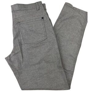 Haggar Mens Slim-Straight City Flex Pants Gray 32x32 Dinner Casual Cocktails